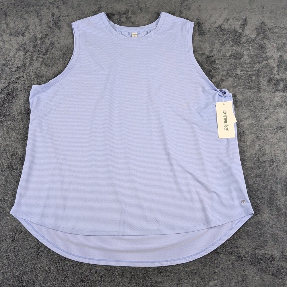 MARIKA TEK V-NECK SLEEVELESS TOP SHIRT TANK  2X Women's Running Gym